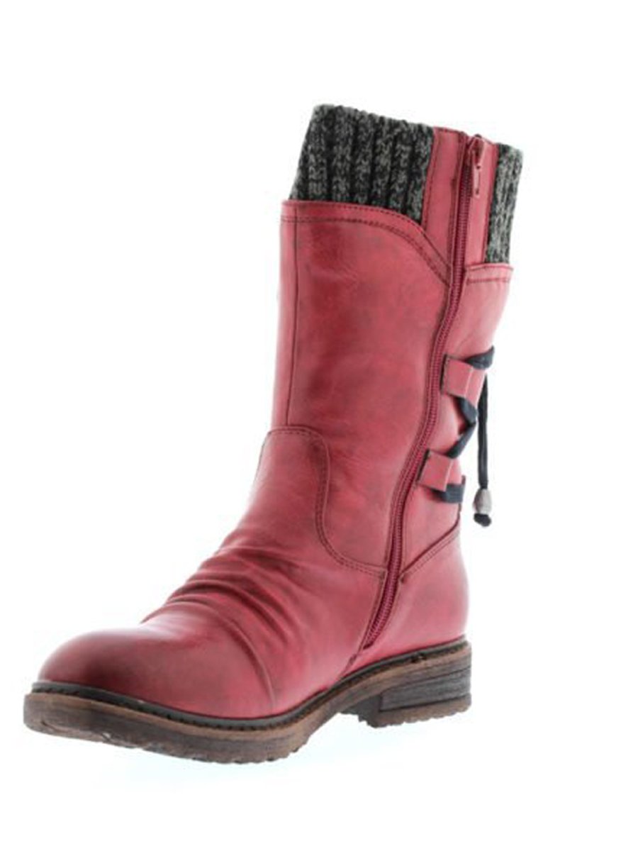 Lace Up Warm Suede Boots Shoes