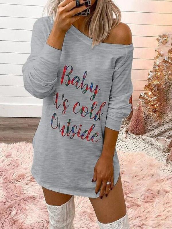 Baby It's Cold Outside Christmas Mini Dress
