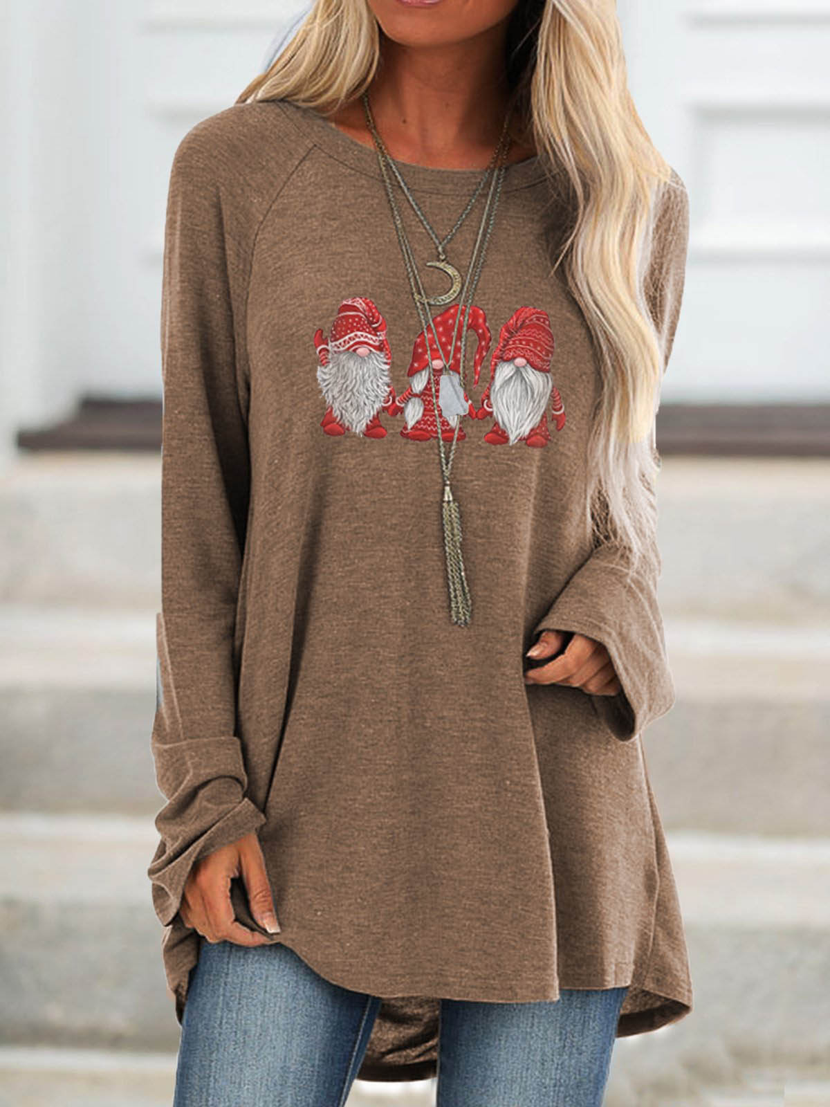 Women's Scandinavian Gnomes Christmas Blouse