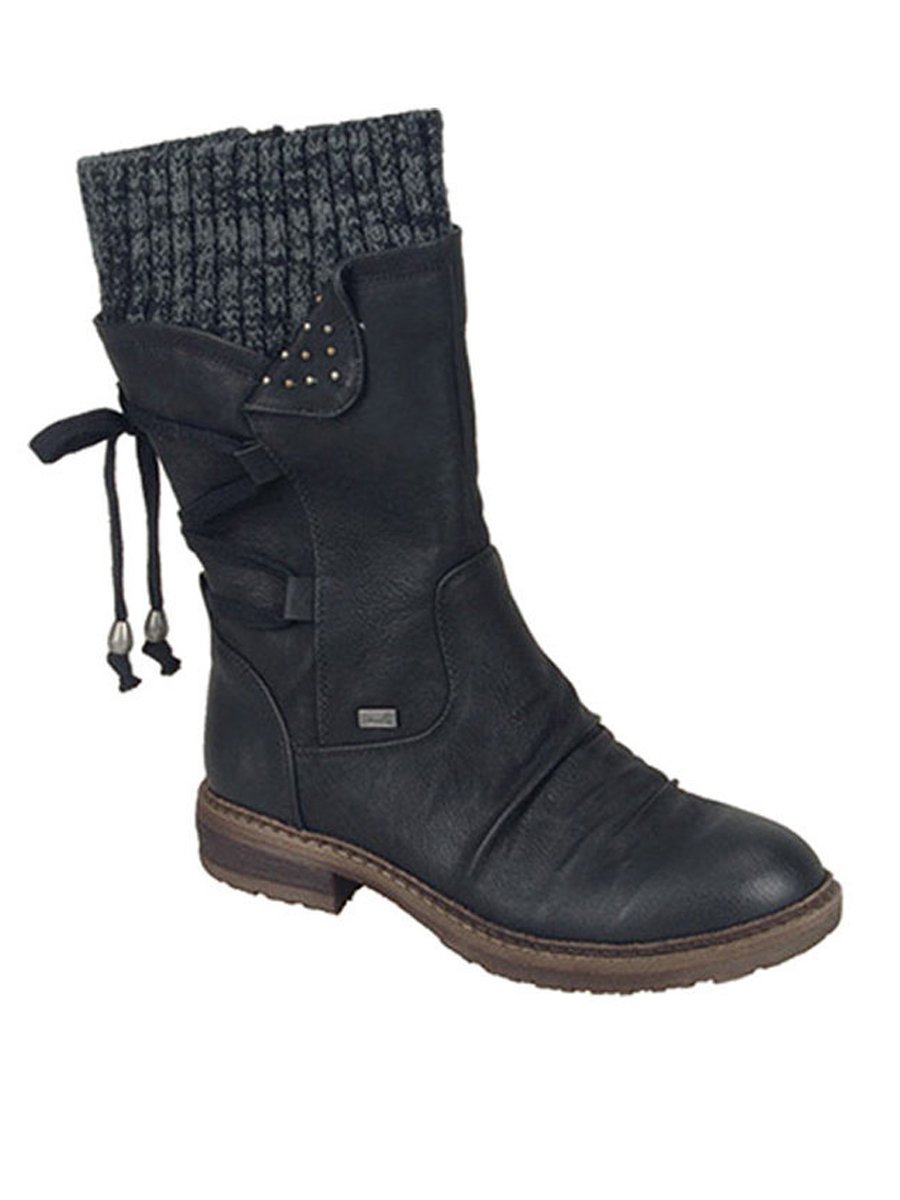 Lace Up Warm Suede Boots Shoes