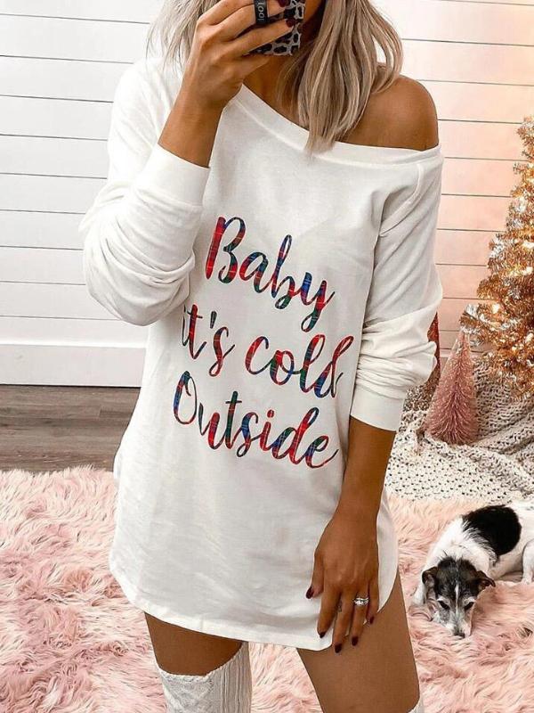 Baby It's Cold Outside Christmas Mini Dress