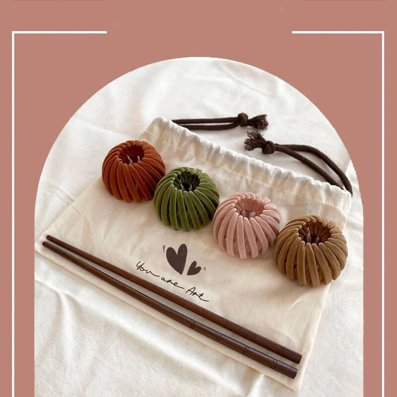 Velvet Hair Claw Bird Nest Expanding Hair Accessories HT002