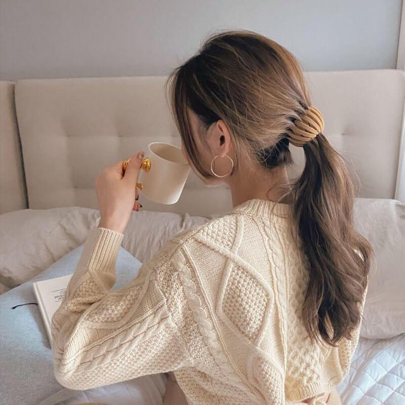 Velvet Hair Claw Bird Nest Expanding Hair Accessories HT002