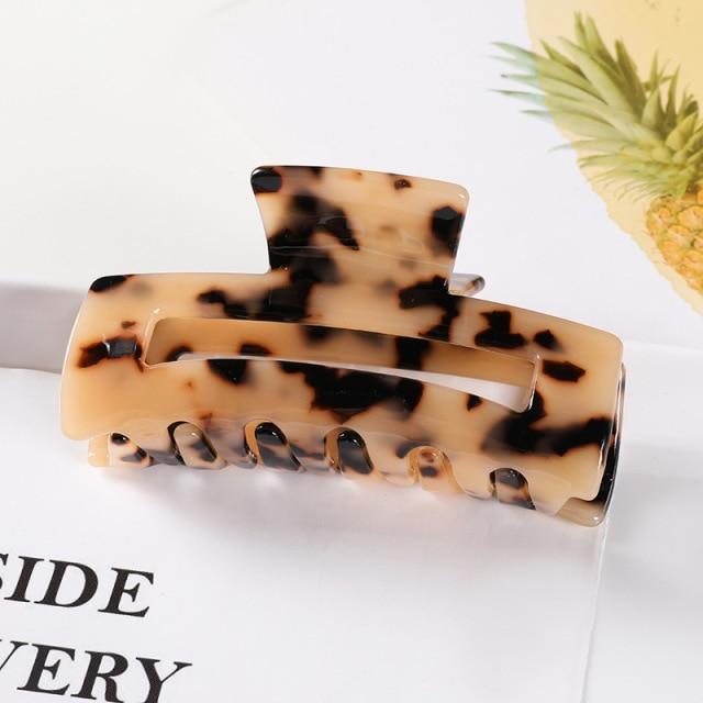 Hair Crabs Clip Leopard Grain Hair Clamps