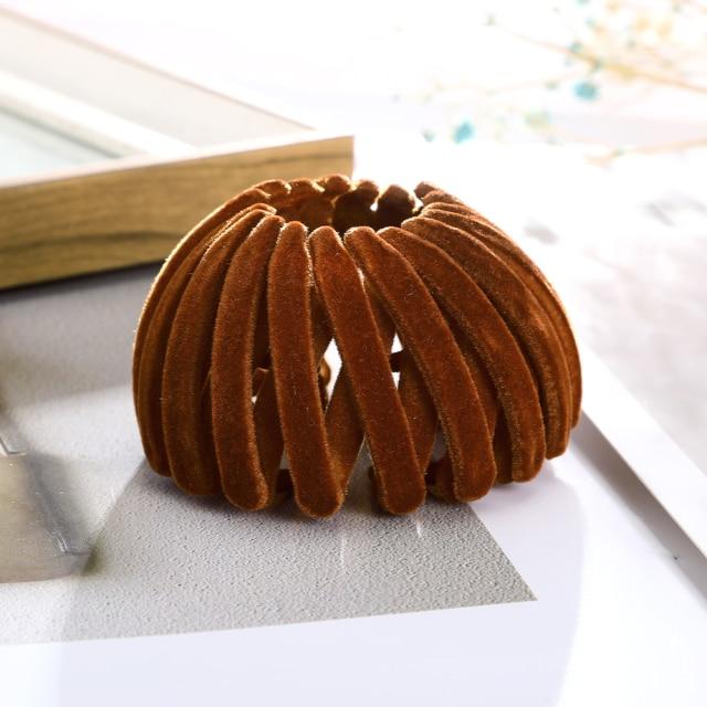 Velvet Hair Claw Bird Nest Expanding Hair Accessories HT002