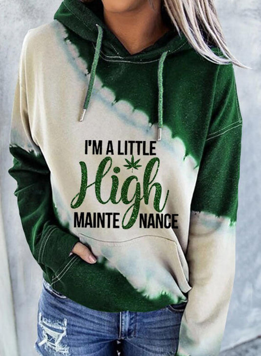 Green Women's Hoodies Drawstring Long Sleeve Color Block Hoodies With Pockets LC2535901-9