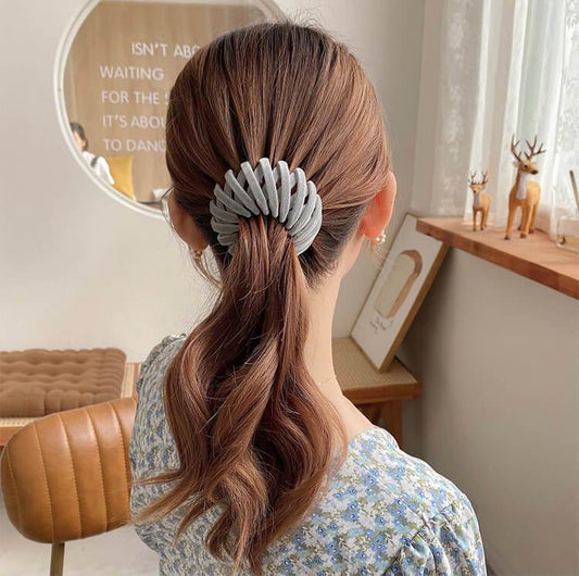 Velvet Hair Claw Bird Nest Expanding Hair Accessories HT002